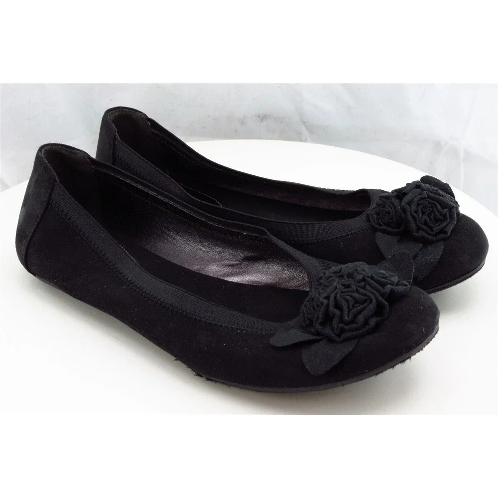 Kenneth Cole Reaction Youth Girls Shoes Size 6 M‎ Black Flat Textile